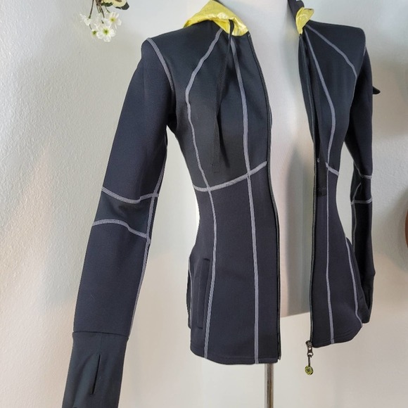 ZAGGORA BURN MORE CALORIES W HOT BODY WATERPROOF BLACK TRACK JACKET W HOOD SZ: M - Picture 10 of 16